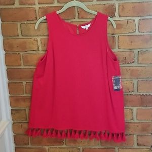 Crown & Ivy sleeveless tunic tank size large NEW